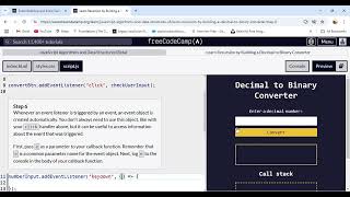 Learn Recursion by Building a Decimal to Binary Converter Step 6 freeCodeCamp.org