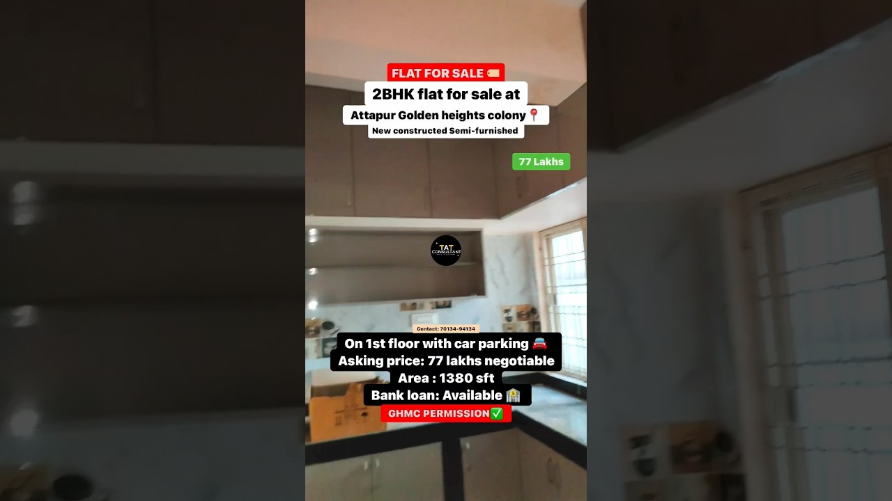 2BHK FLAT AT GOLDEN HEIGHTS ATTAPUR sale attapur 