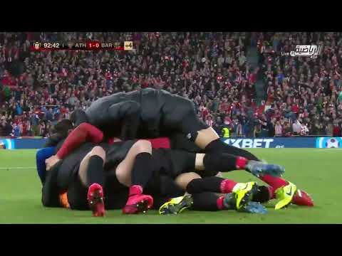 هدف مباراة برشلونة وأتلتيك بلباو 0 1 سقوط البرسا في الوقت القاتل فهد العتيبي