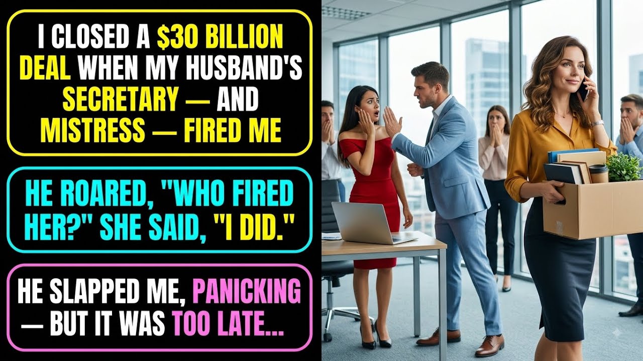 I had just landed the biggest deal of my career—thirty billion dollars—and walked into the office to tell my husband, the CEO of the company I helped build from nothing. Instead, his secretary...