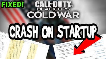 How To Fix COD COLD WAR Crashes! (100% FIX)