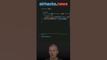 How To Open The Default Browser and Show a Website (URI) #java #shorts #coding #airhacks