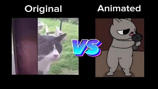 Wha Wha Wha  Cat Song vs Animated