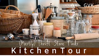 (Mostly) Thrift Store Finds kitchen Tour