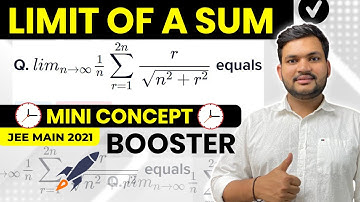 🔥Important Concept-Limit of a sum Σ(Jee Main favourite)|Mini Concept P-01|Jee Main 2021|#jeemain