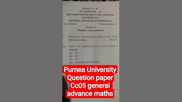 cc05 pg 2nd semester question paper 2024 Purnea University purnia #questionpaper