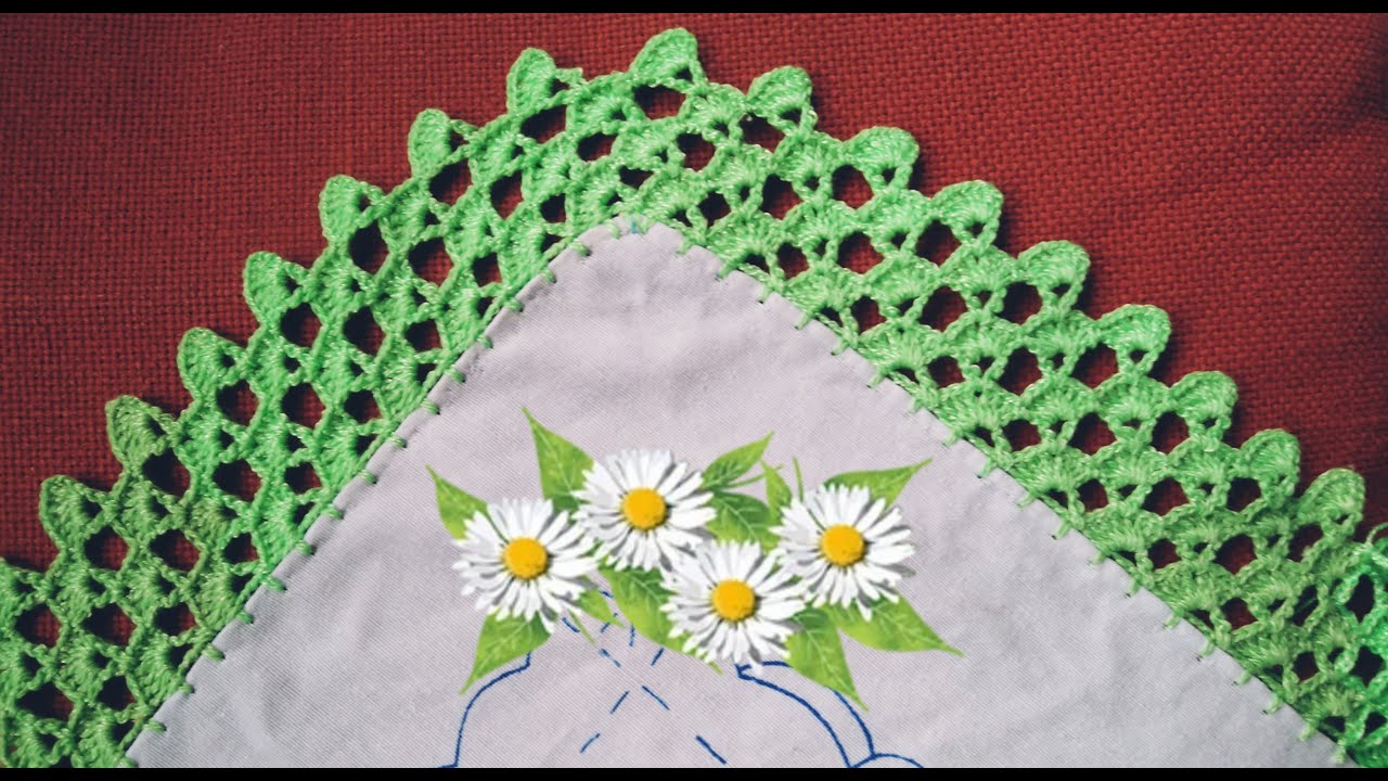 PUNTILLA NUM 499 DE UNA VUELTA PASO A PASO#crochet #arte #tejidos #manualidades #manteles #parati