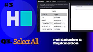HackerRank SQL Series #3 |SELECT ALL  SQL Practice Questions Explained Step-by-Step