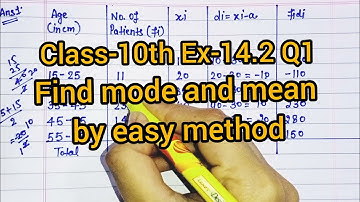 Class-10th Maths Ex-14.2 Q1 Statistics || mode and mean by #easymethod #cbse #maths #ncert #quest1