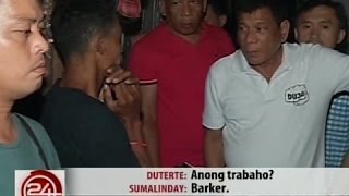 24 Oras: Mag-asawang may 11 anak, binisita ni Duterte