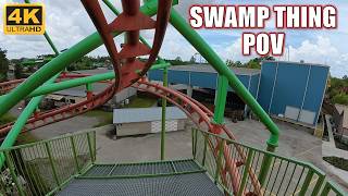 Swamp Thing POV (4K 60FPS), Wild Adventures Inverted Coaster Over an Actual Gator | Non-Copyright