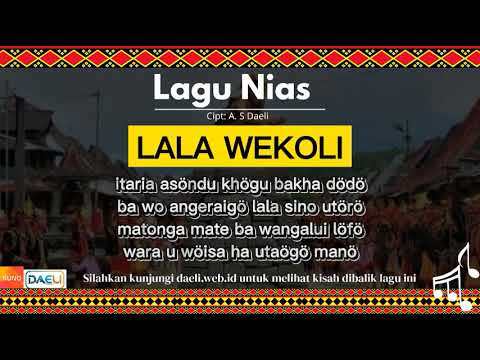 LALA WEKOLI | Lagu Nias | Lirik Lagu Lala Wekoli | A. S Daeli