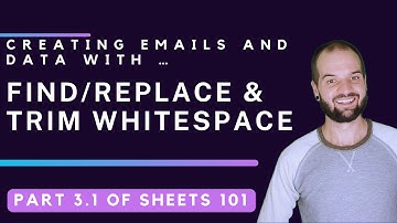 Find and Replace and Trim Whitespace in Google Sheets