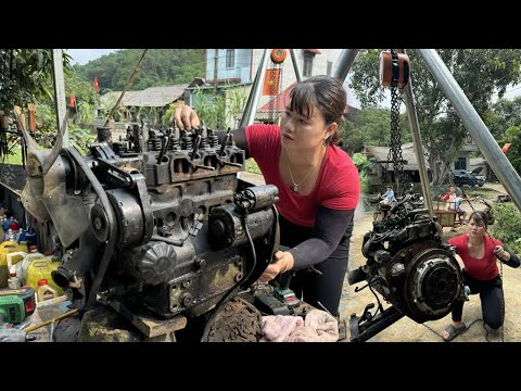 MASTERFUL REPAIR RESTORATION 3 CYLINDER ENGINE DAMAGED. REVIVING CYLINDER ENGINE \\ Blacksmith Girl