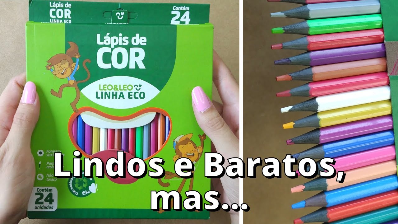 Lápis de Cor LEO & LEO 24 CORES - Linha Eco