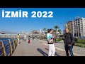 Izmir Walking Tour, Konak Coastline | Turkey Travel 2022 | 4K UHD 60fps