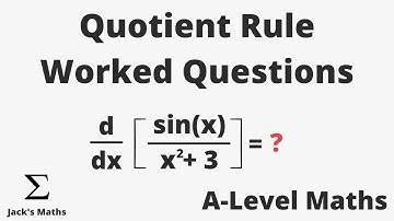 Quotient Rule Worked Questions | A-Level Maths