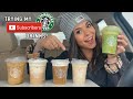 Trying MY Subscribers FAVORITE Starbucks Drinks! | Steph Pappas