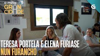Teresa Portela e Elena Furiase visitan un furancho no Morrazo