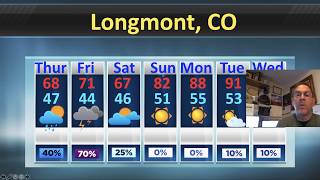 Longmont Weather Report with Chief Meteorologist John Ensworth - May 14 to 18, 2020