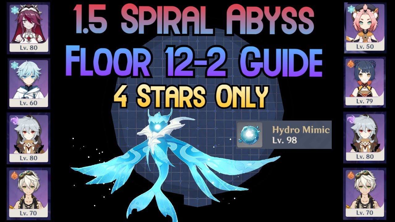 New Spiral Abyss Floor 12 2 Guide 4 Stars Only Patch 1 5 Genshin Impact Youtube