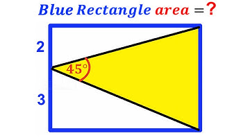 Can you find area of the Blue Rectangle? | (Trigonometry) | #math #maths | #geometry