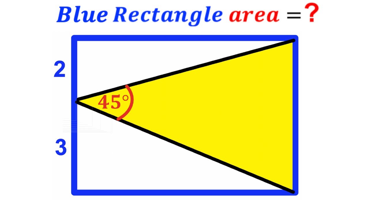 Can you find area of the Blue Rectangle? | (Trigonometry) | #math # ...