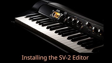 Korg SV2 - SV Editor Software Install