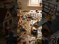 Tiny villagers flooded  Giant sponge drains entire town |#miniature #shorts