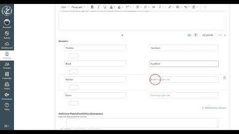 Canvas Tutorial ~ Quizzes - Matching