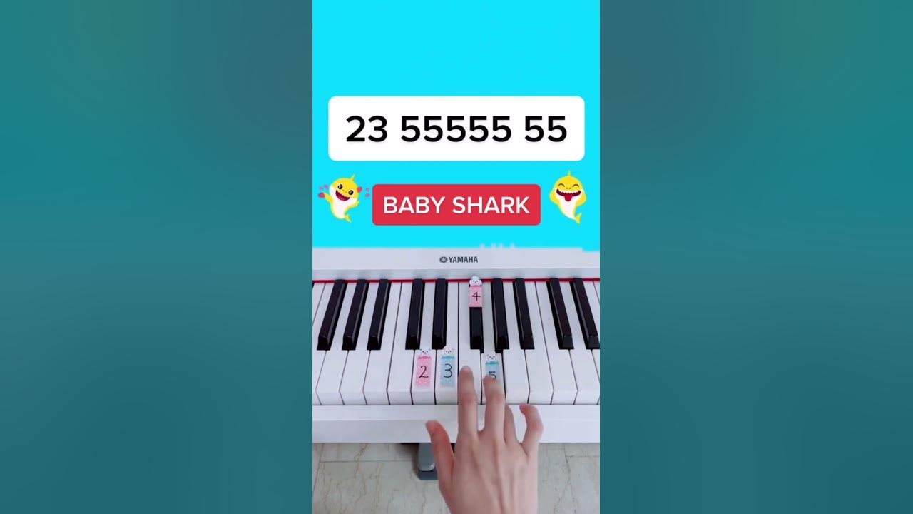 Baby Shark (Piano Tutorial) #babysharkpiano #babyshark #easypianotutor, baby shark piano