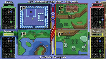 Xelnas vs JTB vs Benteezy vs jkoper, Open Mode. ALTTP Randomizer Daily Race