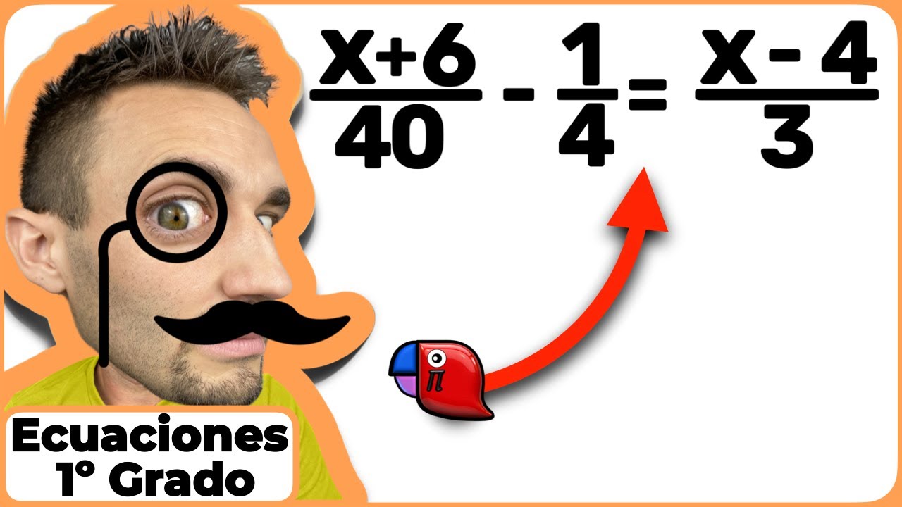 👉 RESOLVER/DESPEJAR ECUACIONES con FRACCIONES de PRIMER GRADO con una INCÓGNITA FÁCIL R22 YouTube