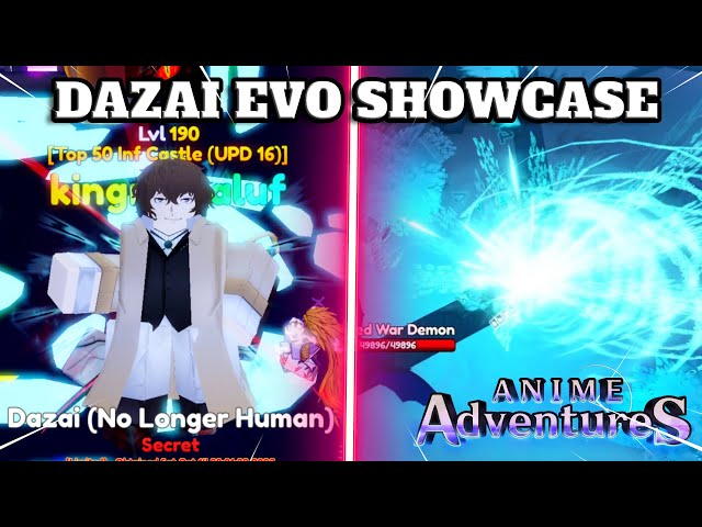 Showcasing New Evolved Dazai No Longer Human Is INSANELY Strong In Anime  Adventures Update 17.5! 