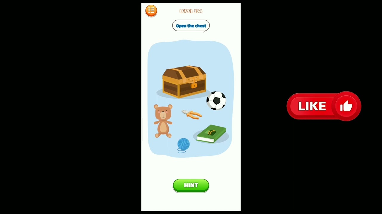 Brain Story Tricky Puzzle Level 134 Open the chest