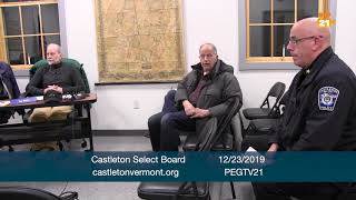 Castleton Select Board - December 23, 2019