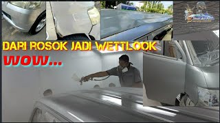 Pengecatan full body daihatsu grand max warna silver