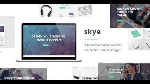 Skye - A Contemporary Theme for Creative Business | Themeforest Website Templates and Themes