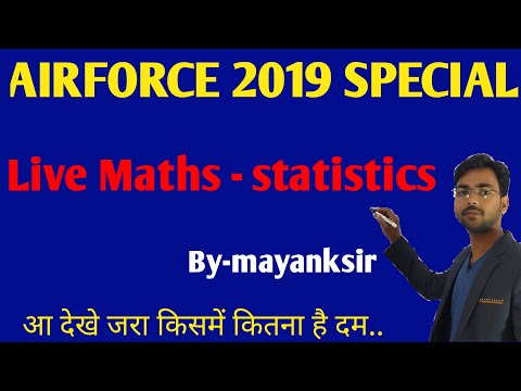 Airforce Maths Statistics Class, Most Important For airforce chaturvedi video