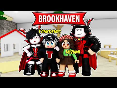 Mizumi & TankDemic Get ADOPTED VAMPIRE FAMILY in Brookhaven | Brookhaven RP Tagalog | ROBLOX