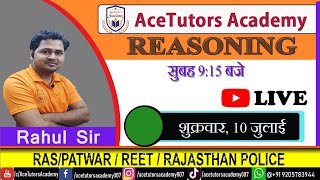 Reasoning Live Class - 2 (By Rahul Sir)