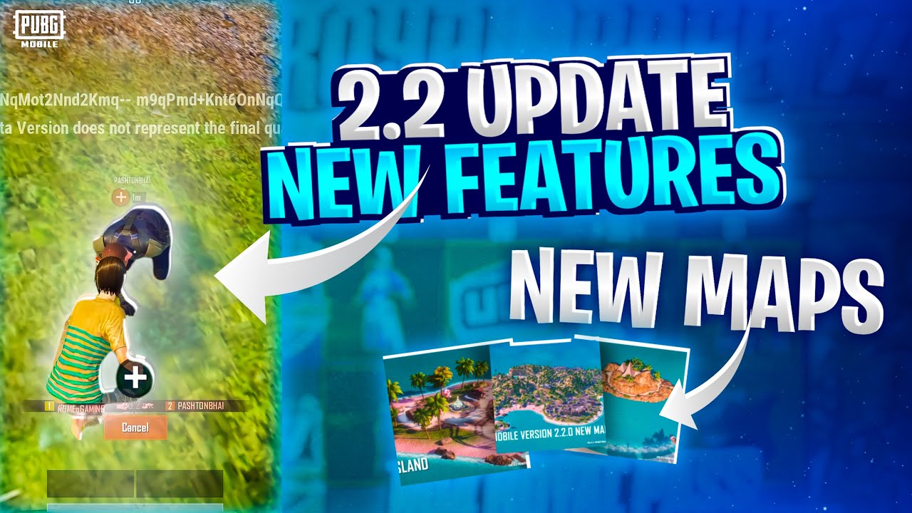 PUBG MOBILE UPDATE  TOP 10 FEATURES || NUSA MAP || NEW UPDATE 2.2 || PUBG MOBILE 2.2 UPDATE