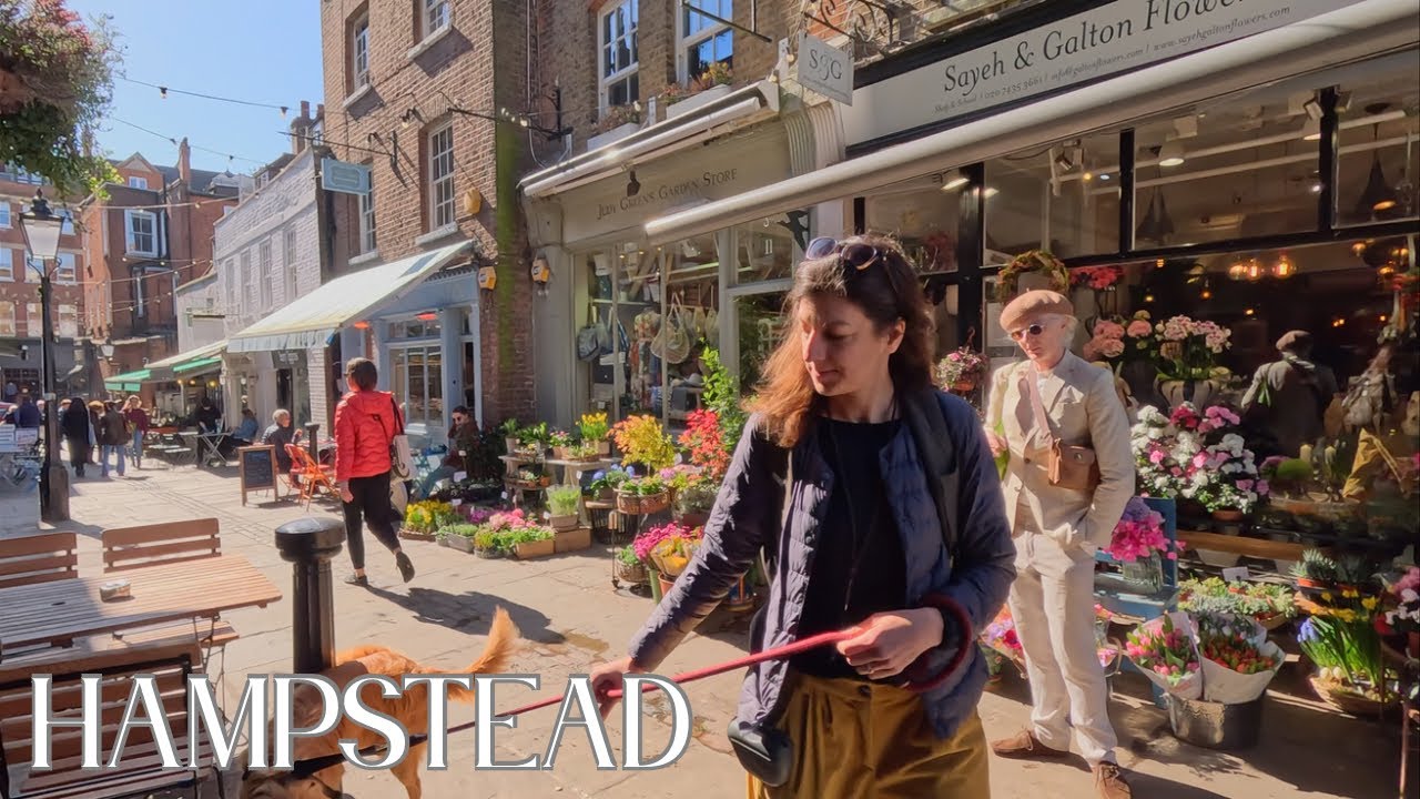 🌸 Picturesque Walk from Hampstead Heath to Hampstead Station 4K Walking Tour