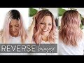 Reverse Balayage Technique | Platinum to Rooty Rose Gold Tutorial with Babylights and Root Shadow