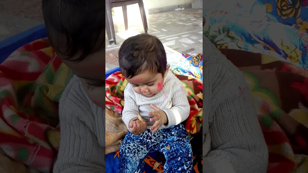 Cute Baby 4 Happy Holi Frnds Youtube