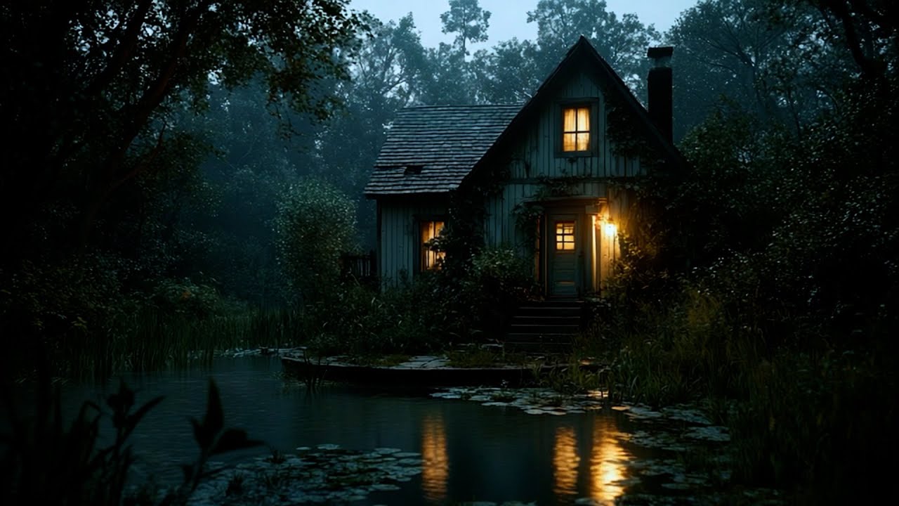 Peaceful Swamp House - Frogs, Crickets, Cicadas, and Other Insects, Forest Nature Sounds