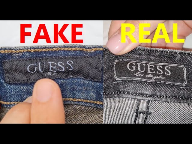 Real vs Fake Guess purse comparison. How to spot counterfeit Guess 