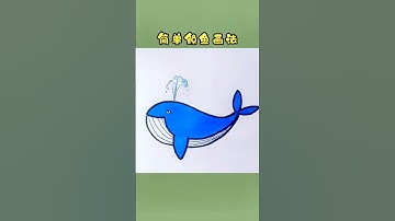 Drawing Picture - Draw a blue whale #shorts