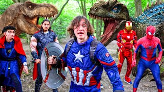 Avengers VS Dinosaurs - Hide and Seek!