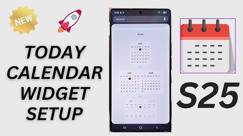 Galaxy S25/S25+/Ultra: How to Add/Remove Today Calendar Widget to the Home Screen